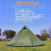 2~4 person Tipi Hot tent  (T1, Large, Green) 