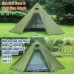 2 person Tipi Hot tent with Mesh  (T1, Large, Green) 