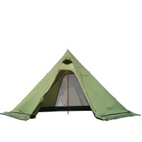 2 person Tipi Hot tent with Mesh  (T2, Large, Green) 
