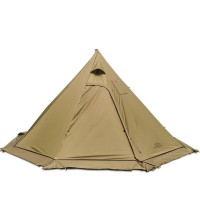 2~4 person Tipi Hot tent with Skirt  (T2, Large, Khaki)  for Winter Hunting Hiking Camping 