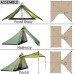 1-2 Person Tipi Hot Tent with Rainfly and Mesh (T3, Medium, Green)